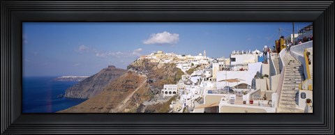Framed City on a cliff, Santorini, Cyclades Islands, Greece Print