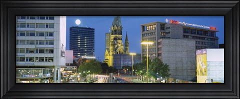 Framed Buildings Lit Up At Night, Berlin, Germany Print