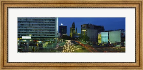Framed Traffic moving on a road, Berlin, Germany Print