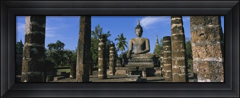 Framed Temple, Wat Mahathat, Sukhothai, Thailand Print