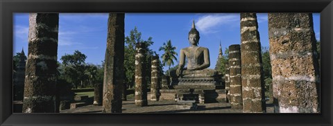Framed Temple, Wat Mahathat, Sukhothai, Thailand Print