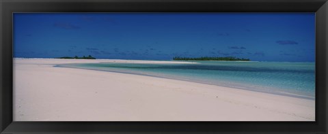 Framed Clouds over a beach, Aitutaki, Cook Islands Print