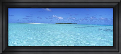 Framed Island in the ocean, Maina, Cook Islands Print