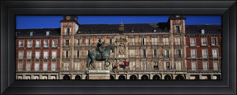 Framed Statue In Front Of A Building, Plaza Mayor, Madrid, Spain Print
