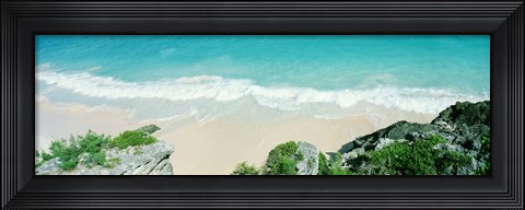 Framed Surf on the shore, Bermuda Print