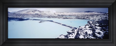 Framed High angle view of a hot spring, Iceland Print
