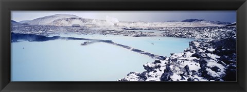 Framed High angle view of a hot spring, Iceland Print