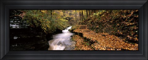Framed Buttermilk Creek, Ithaca, New York State, USA Print