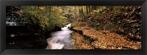 Framed Buttermilk Creek, Ithaca, New York State, USA Print