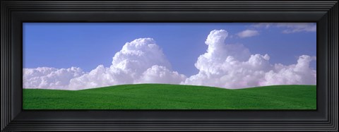 Framed USA, Washington, Palouse, wheat and clouds Print