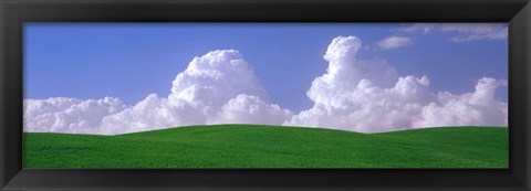 Framed USA, Washington, Palouse, wheat and clouds Print