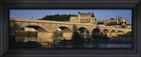 Framed Arch Bridge Near A Castle, Amboise Castle, Amboise, France Print
