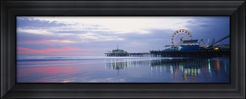 Framed Pier with a ferris wheel, Santa Monica Pier, Santa Monica, California, USA Print