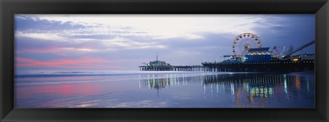 Framed Pier with a ferris wheel, Santa Monica Pier, Santa Monica, California, USA Print