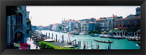 Framed Boats and Gondolas, Grand Canal, Venice, Italy Print