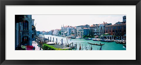 Framed Boats and Gondolas, Grand Canal, Venice, Italy Print