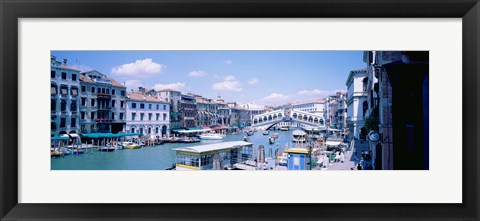 Framed Rialto and Grand Canal Venice Italy Print