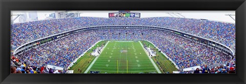 Framed NFL Football, Ericsson Stadium, Charlotte, North Carolina, USA Print