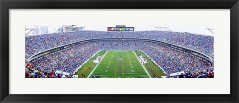 Framed NFL Football, Ericsson Stadium, Charlotte, North Carolina, USA Print