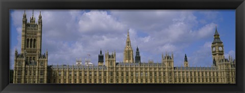 Framed Facade Of Big Ben And The Houses Of Parliament, London, England, United Kingdom Print