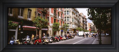 Framed Street Scene Barcelona Spain Print
