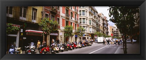 Framed Street Scene Barcelona Spain Print