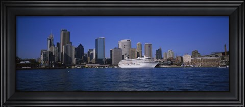 Framed Skyscrapers On The Waterfront, Sydney, New South Wales, United Kingdom, Australia Print
