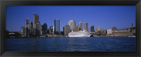 Framed Skyscrapers On The Waterfront, Sydney, New South Wales, United Kingdom, Australia Print