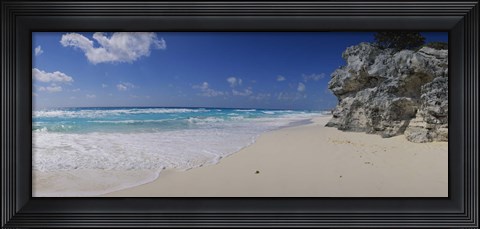 Framed Rock formation on the coast, Cancun, Quintana Roo, Mexico Print