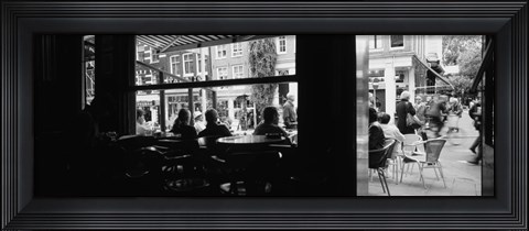 Framed Tourists In A Cafe, Amsterdam, Netherlands Print