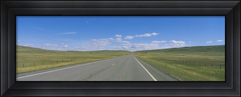 Framed Interstate Highway Passing Through A Landscape, Route 89, Montana, USA Print