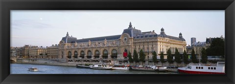 Framed Museum on a riverbank, Musee D&#39;Orsay, Paris, France Print