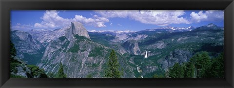 Framed Nevada Fall And Half Dome, Yosemite National Park, California Print