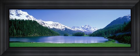 Framed Lake Silverplaner St Moritz Switzerland Print