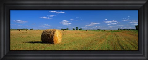 Framed Hay Bales, South Dakota, USA Print