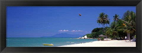 Framed White Sand Beach Penang Malaysia Print