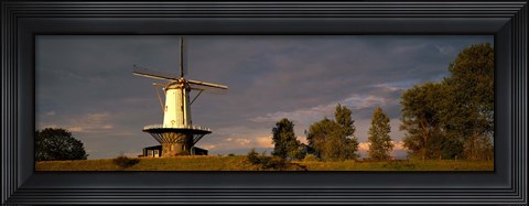 Framed Windmill Veere Nordbeveland The Netherlands Print