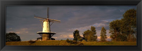 Framed Windmill Veere Nordbeveland The Netherlands Print