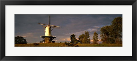 Framed Windmill Veere Nordbeveland The Netherlands Print