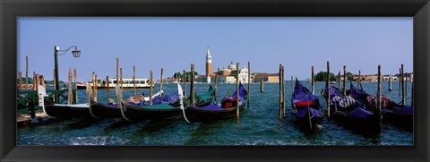 Framed Church of San Giorgio Maggiore and Gondolas Venice Italy Print