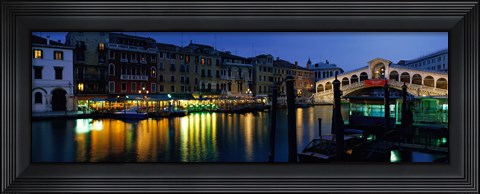 Framed Grand Canal and Rialto Bridge Venice Italy Print