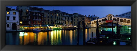 Framed Grand Canal and Rialto Bridge Venice Italy Print