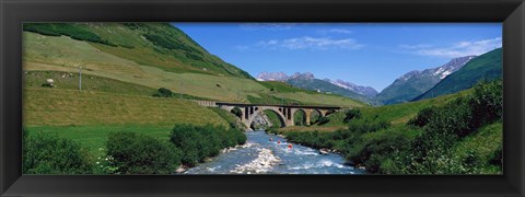 Framed Railway Bridge Switzerland Print