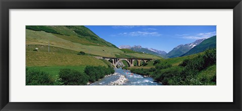 Framed Railway Bridge Switzerland Print