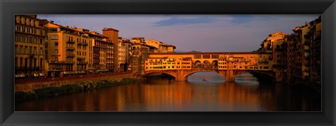 Framed Ponte Vecchio Arno River Florence Italy Print