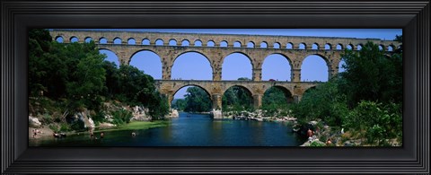 Framed Pont du Gard Roman Aqueduct Provence France Print