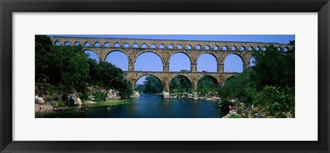 Framed Pont du Gard Roman Aqueduct Provence France Print