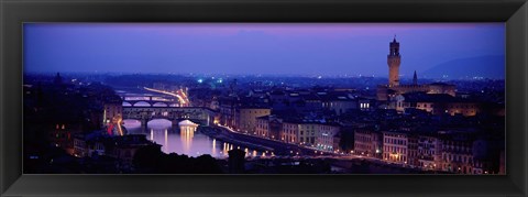 Framed Arno River Florence Italy Print