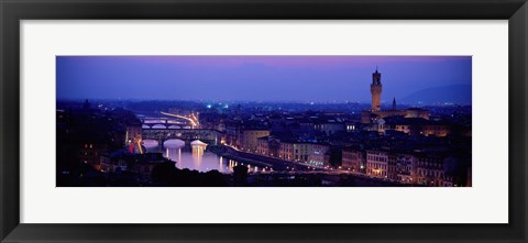 Framed Arno River Florence Italy Print