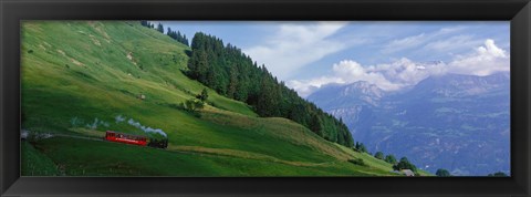 Framed Steam Train near Brienz Switzerland Print